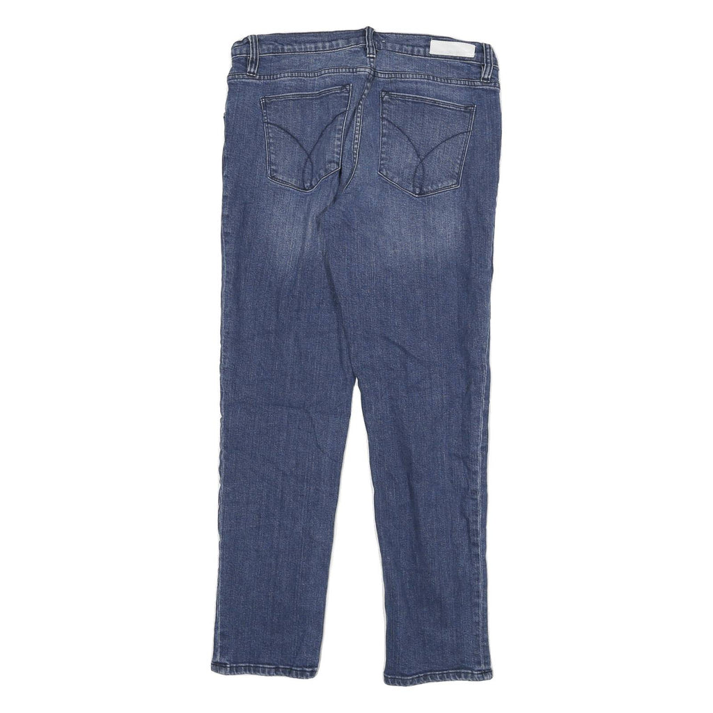 Calvin Klein Womens Jeans Blue Slim Skinny Denim Medium W30 L29 Zip Cotton Blend
