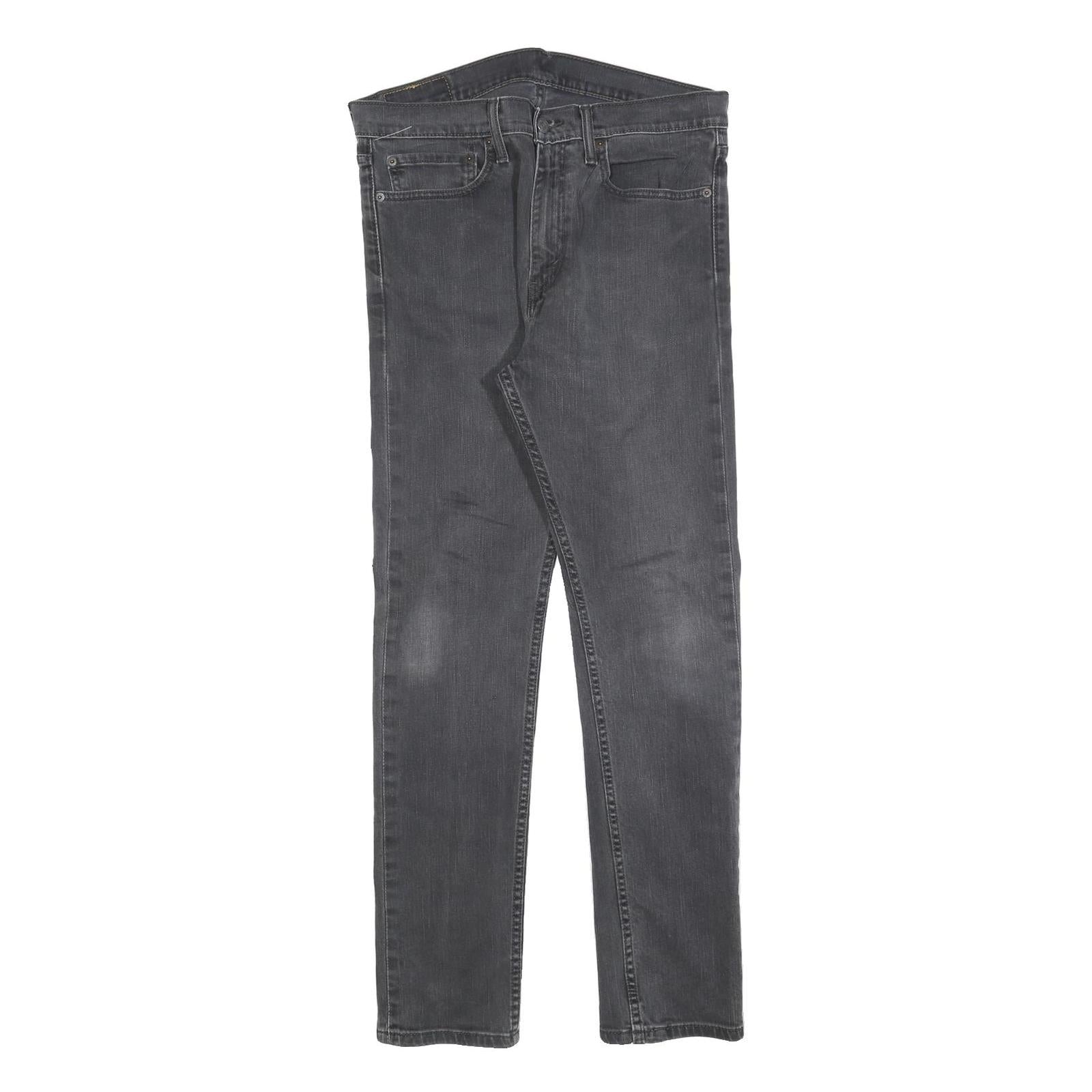 LEVI'S 510 Mens Jeans Black Slim Skinny Denim Medium W34 L32 Zip Closure