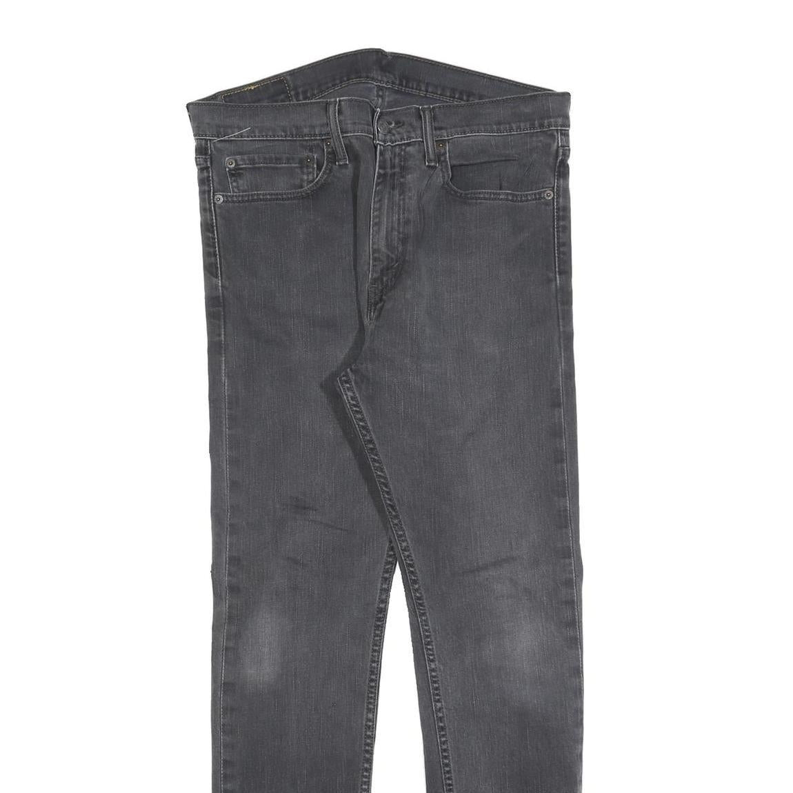 LEVI'S 510 Mens Jeans Black Slim Skinny Denim Medium W34 L32 Zip Closure