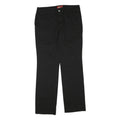 DICKIES Mens Regular Black Cotton Blend Trousers W30 L31 Classic Zip Closure