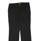 DICKIES Mens Regular Black Cotton Blend Trousers W30 L31 Classic Zip Closure