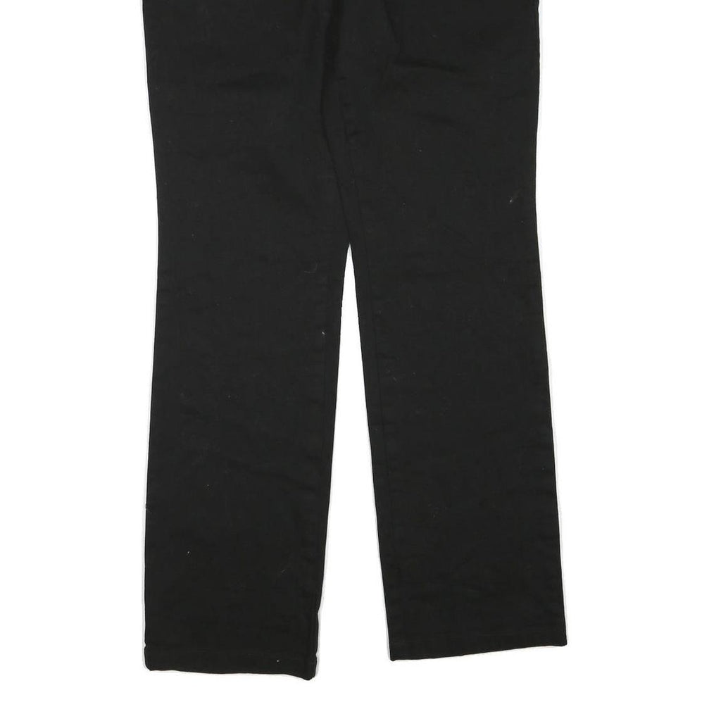 DICKIES Mens Regular Black Cotton Blend Trousers W30 L31 Classic Zip Closure