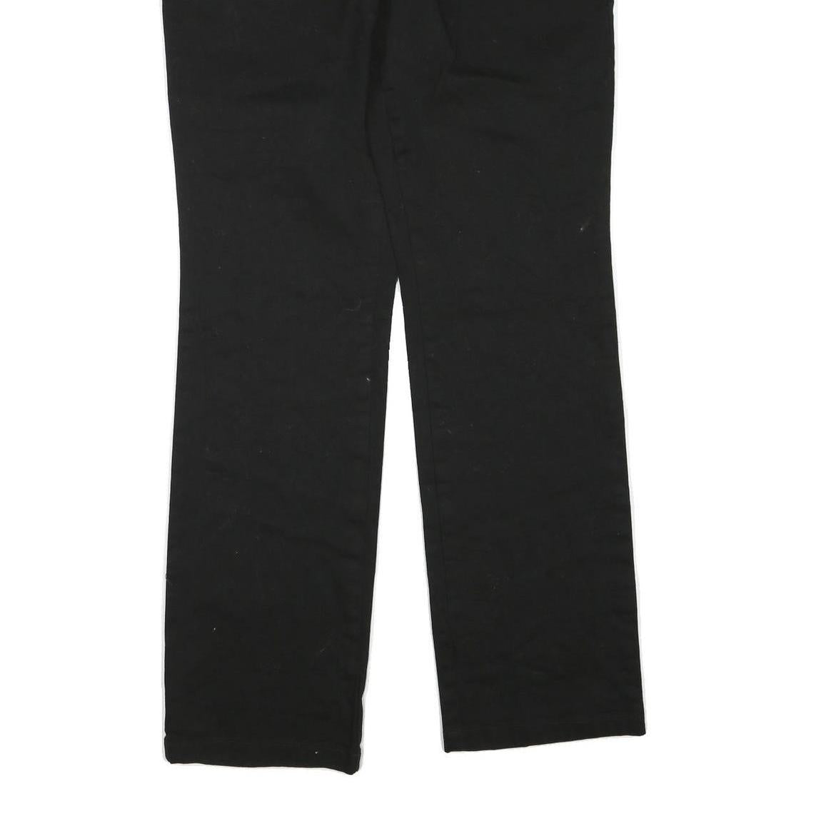 DICKIES Mens Regular Black Cotton Blend Trousers W30 L31 Classic Zip Closure