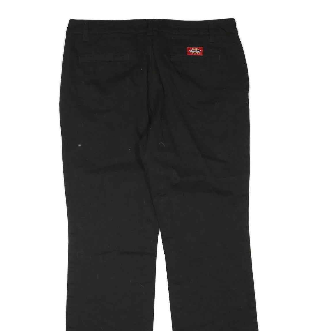 DICKIES Mens Regular Black Cotton Blend Trousers W30 L31 Classic Zip Closure
