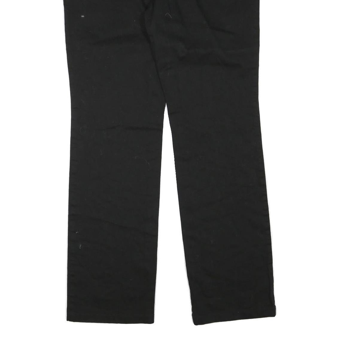 DICKIES Mens Regular Black Cotton Blend Trousers W30 L31 Classic Zip Closure