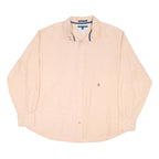 TOMMY HILFIGER Mens Peach Plain Shirt XL Cotton Blend Long Sleeve Button