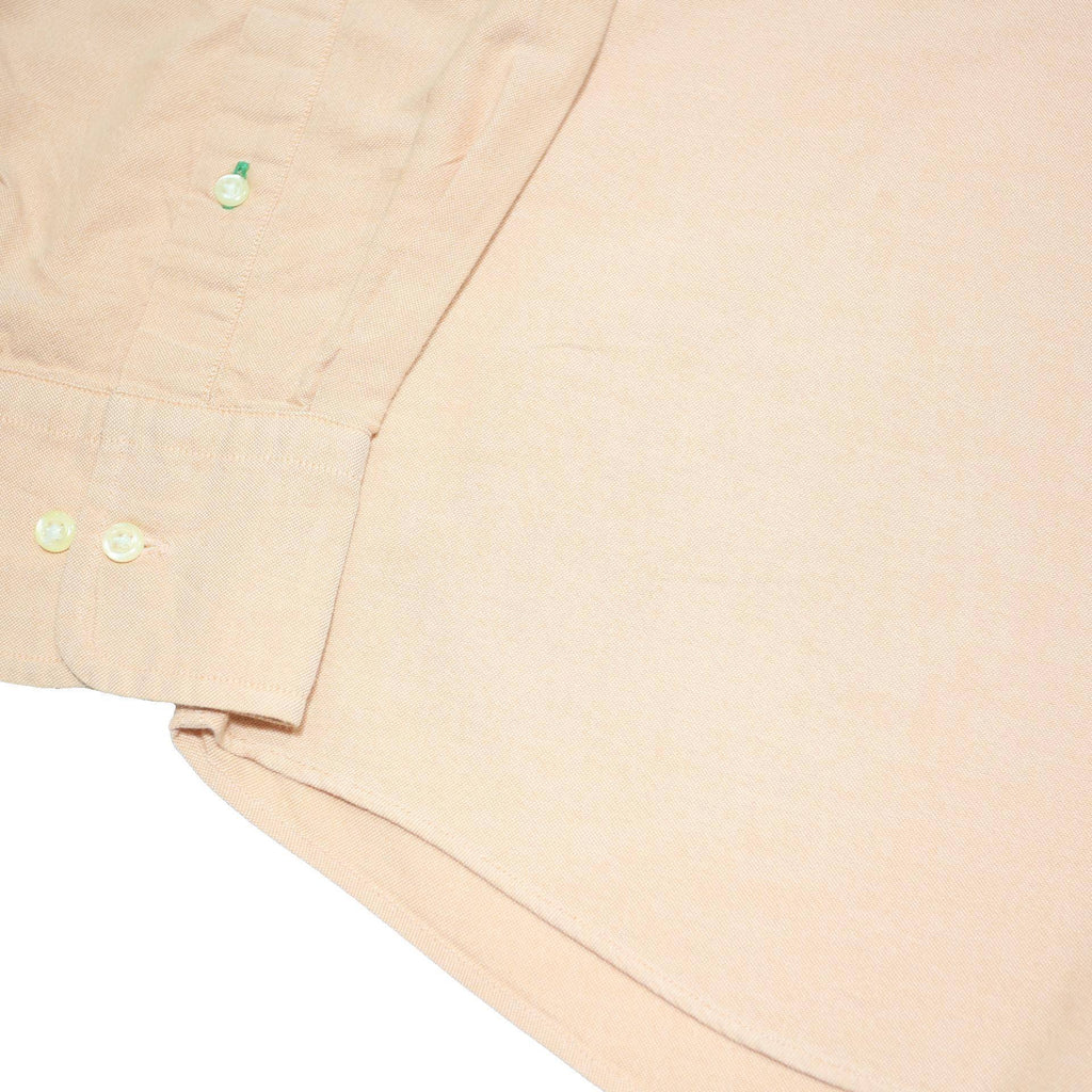 TOMMY HILFIGER Mens Peach Plain Shirt XL Cotton Blend Long Sleeve Button