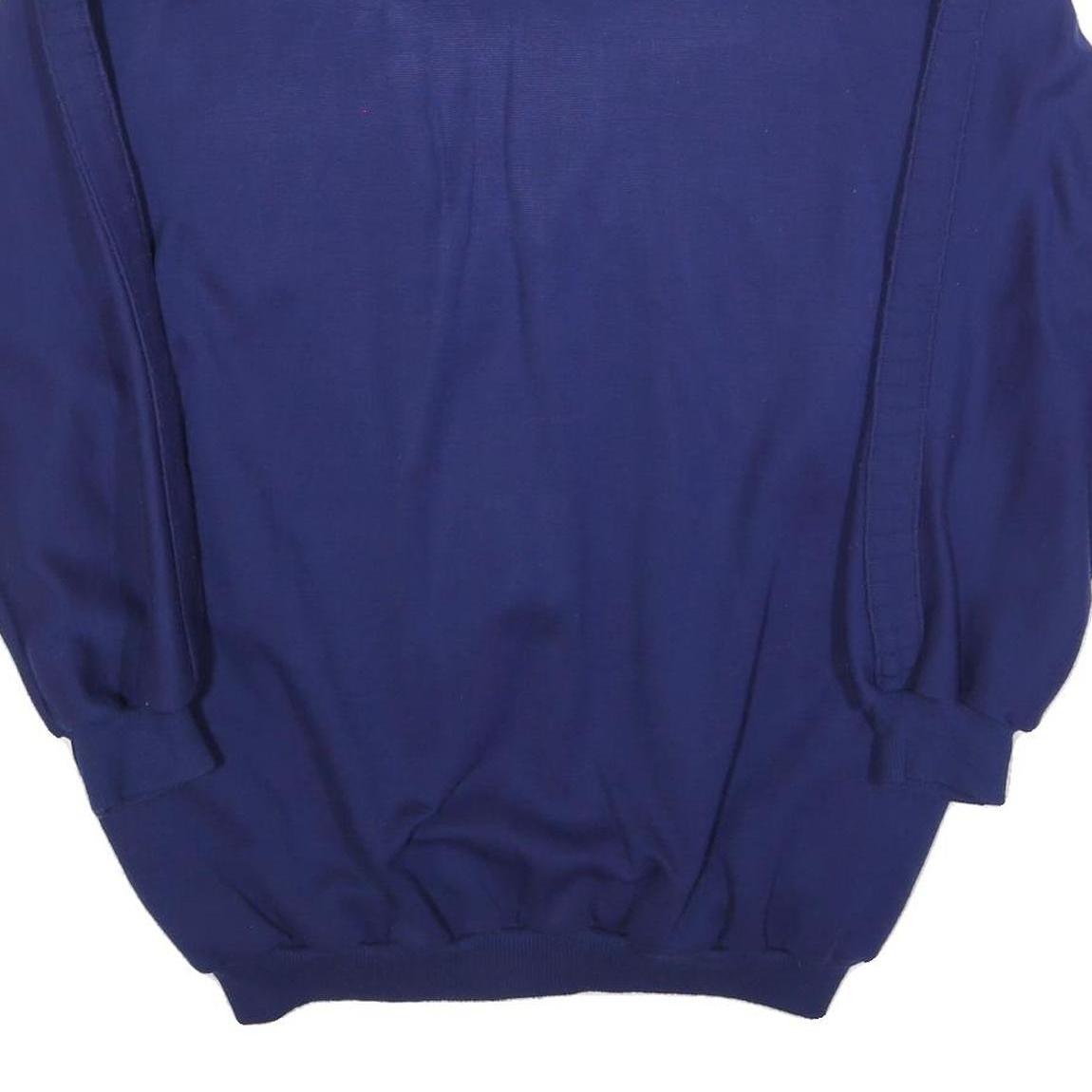 RODEO Mens Blue Abstract Pattern Zip Jacket L Polyester Casual Retro Style