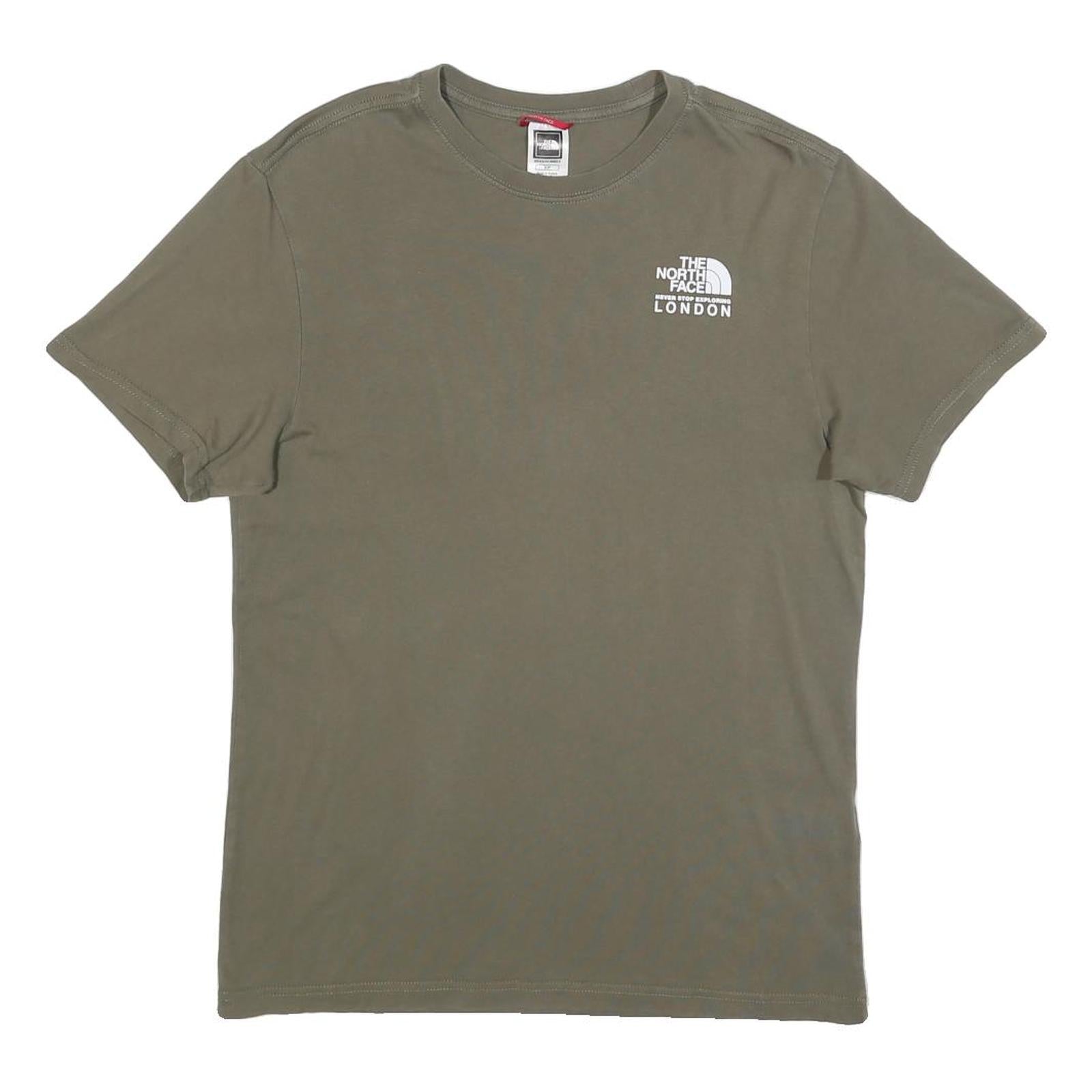 THE NORTH FACE Mens Green London Graphic T-Shirt S Short Sleeve Crew Neck