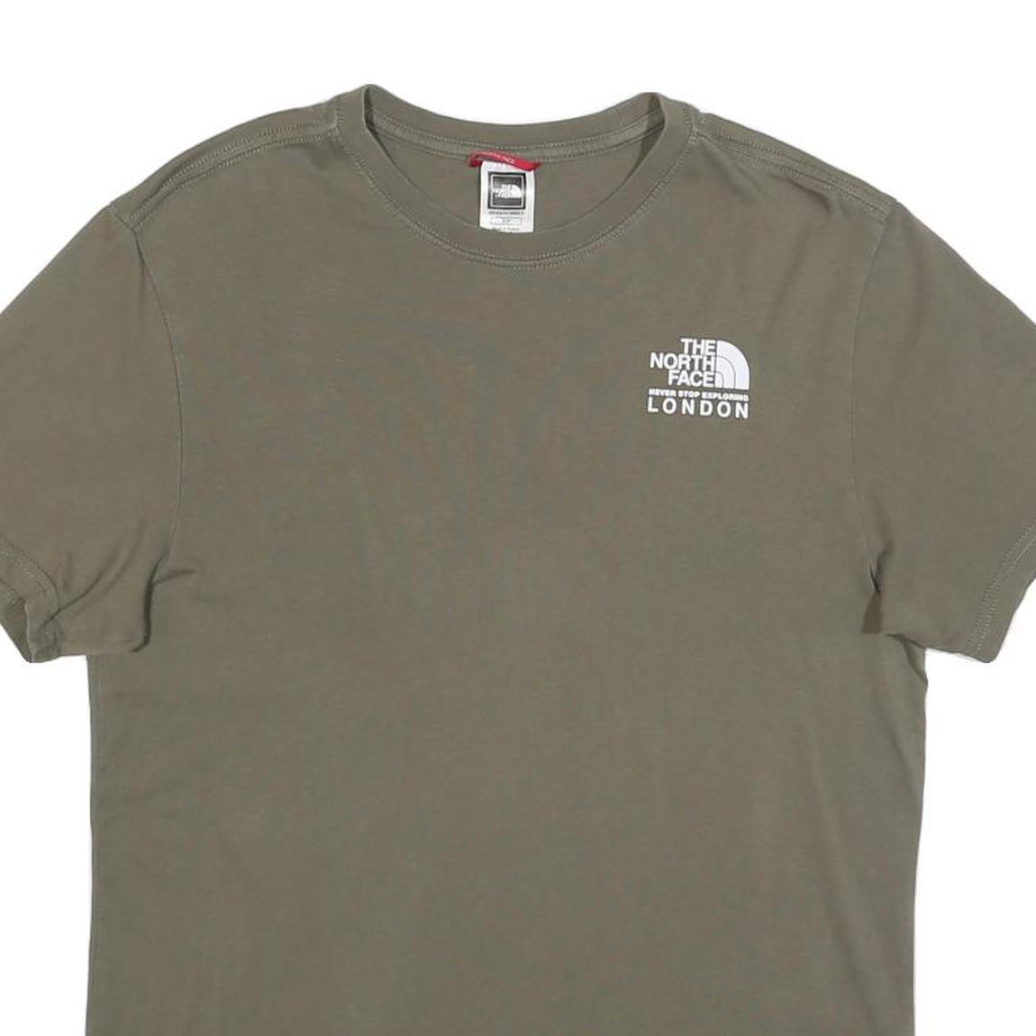 THE NORTH FACE Mens Green London Graphic T-Shirt S Short Sleeve Crew Neck