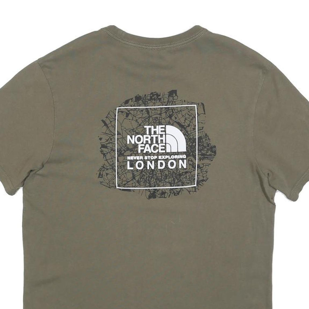 THE NORTH FACE Mens Green London Graphic T-Shirt S Short Sleeve Crew Neck