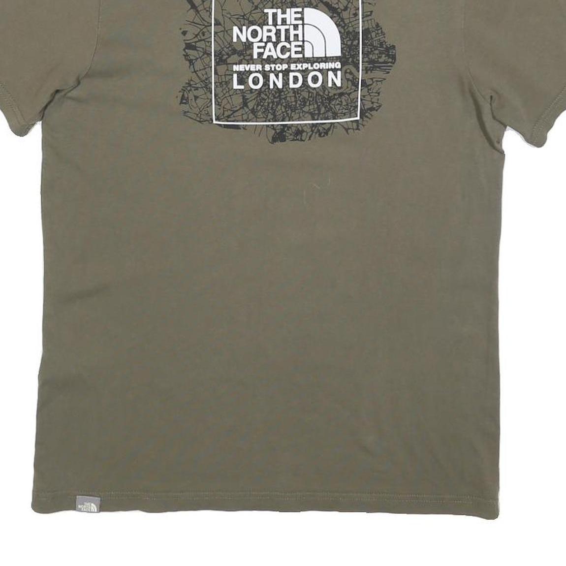 THE NORTH FACE Mens Green London Graphic T-Shirt S Short Sleeve Crew Neck
