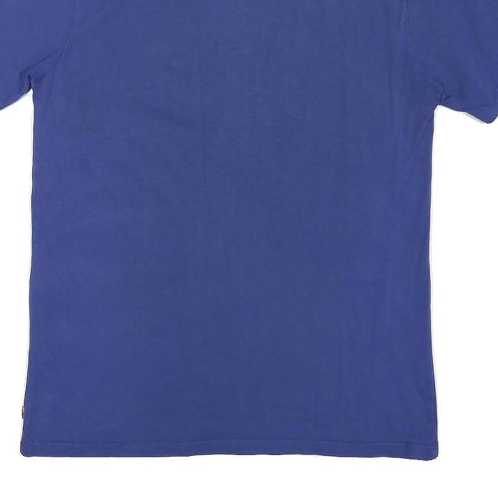 LEVI'S Mens Blue Logo T-Shirt S Short Sleeve Crew Neck Cotton Blend