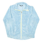 THE NORTH FACE Girls Blue Light & Yellow Zip Jacket L Polyester Blend Fleece