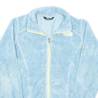 THE NORTH FACE Girls Blue Light & Yellow Zip Jacket L Polyester Blend Fleece
