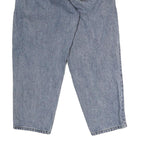 MM Womens Blue Relaxed Jeans Denim Light W26 L27 Elastic Waist Drawstring