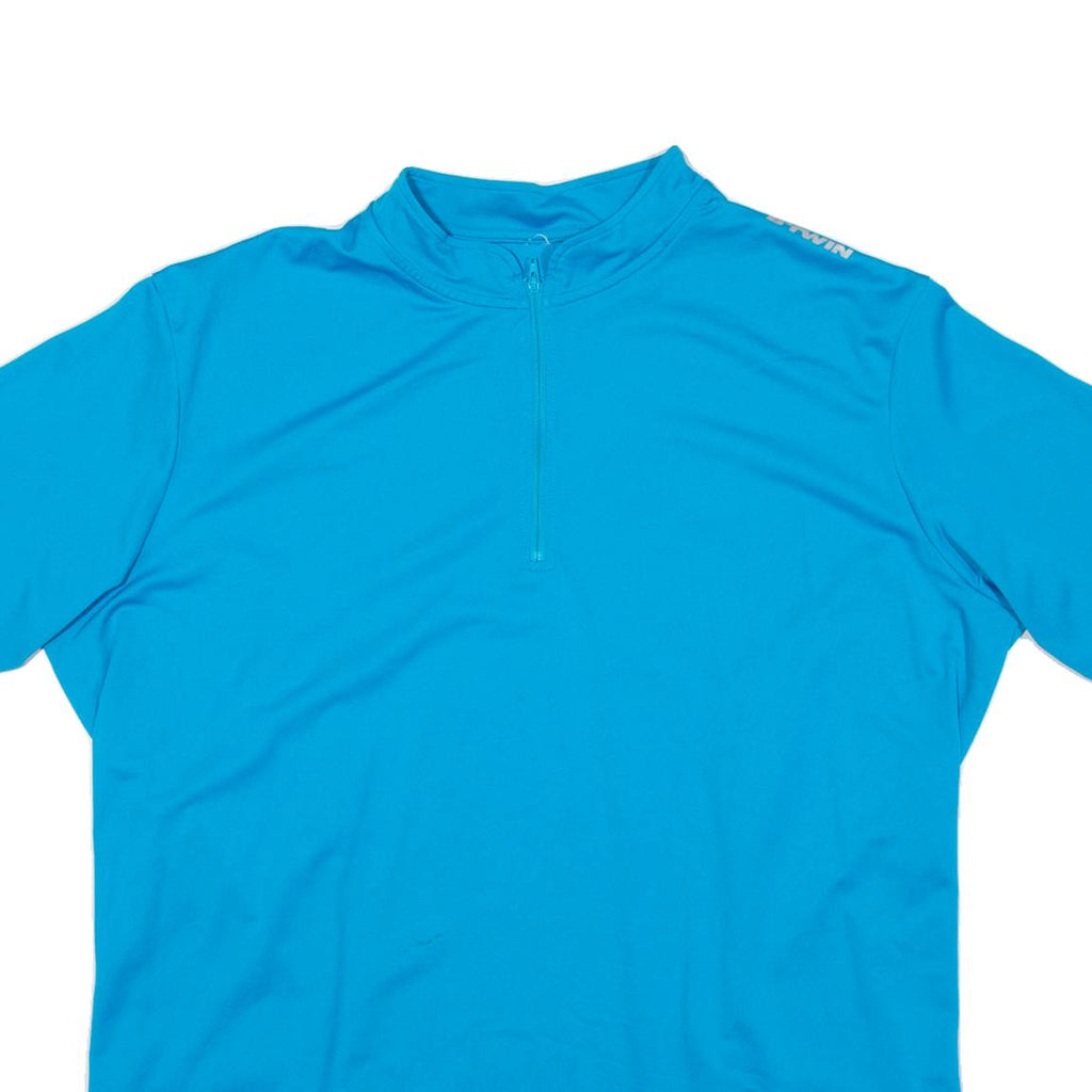 Cycling Mens Jersey Blue 1/4 Zip 2XL