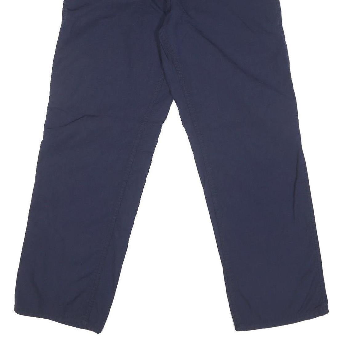 CARHARTT Mens Cotton Blend Navy Regular Fit Straight Leg Trousers W30 L29