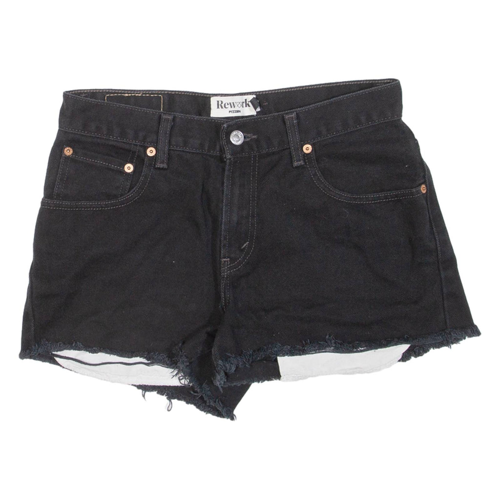 LEVI'S Womens Denim Shorts Black M W30
