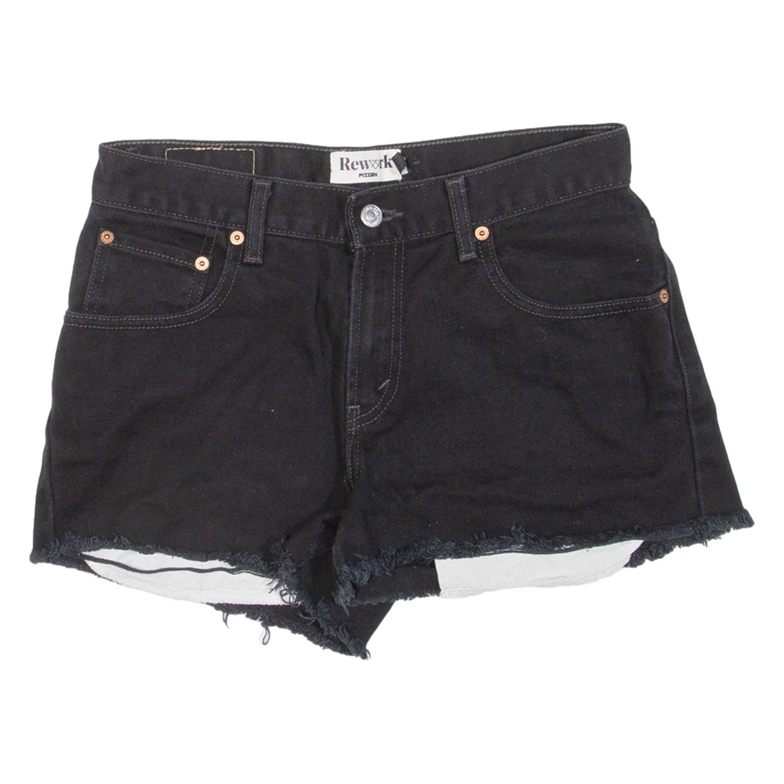 LEVI'S Womens Denim Shorts Black M W30