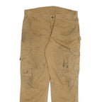 CARHARTT Mens Cotton Blend Brown Relaxed Straight Trousers W36 L31 Workwear