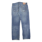 LEVI'S 501 Mens Denim Blue Regular Straight Cotton Blend W33 L28 Classic Button