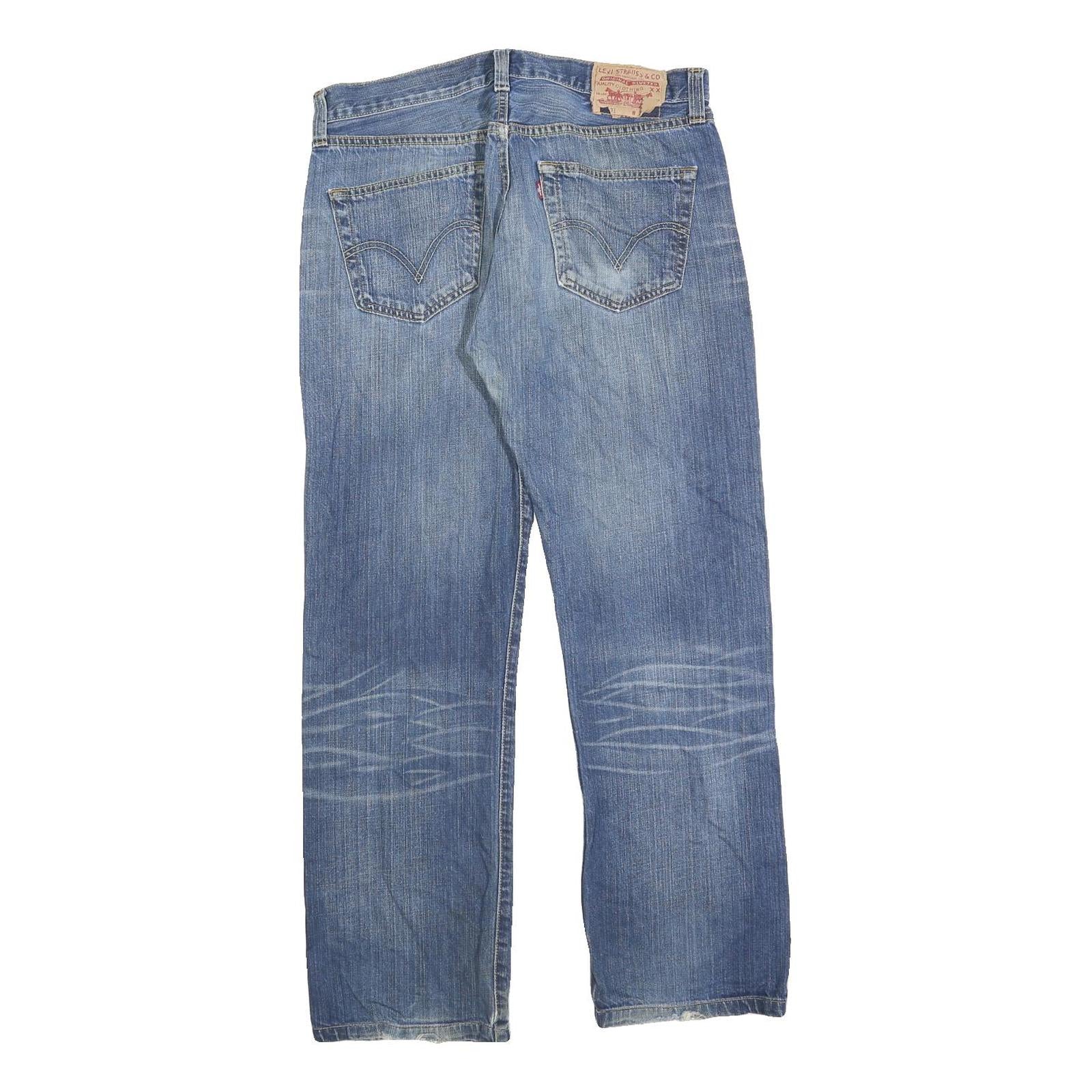 LEVI'S 501 Mens Denim Blue Regular Straight Cotton Blend W33 L28 Classic Button