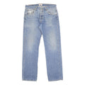 LEVI'S 501 Mens Jeans Blue Regular Straight Denim Medium W34 L32 Classic Button