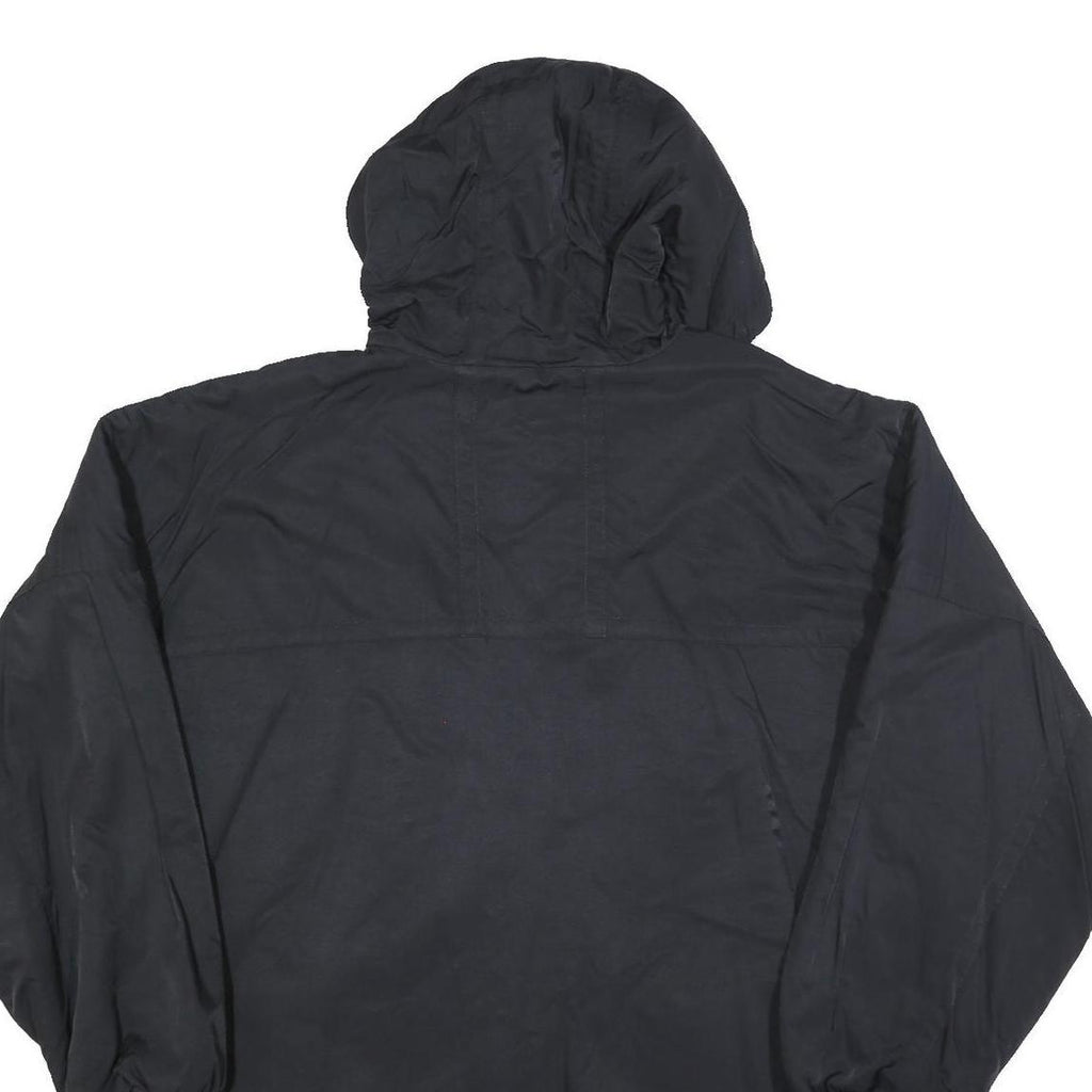 SUNSET Womens Black & Blue Reversible Hooded Jacket XL Polyester Blend Zip Plain