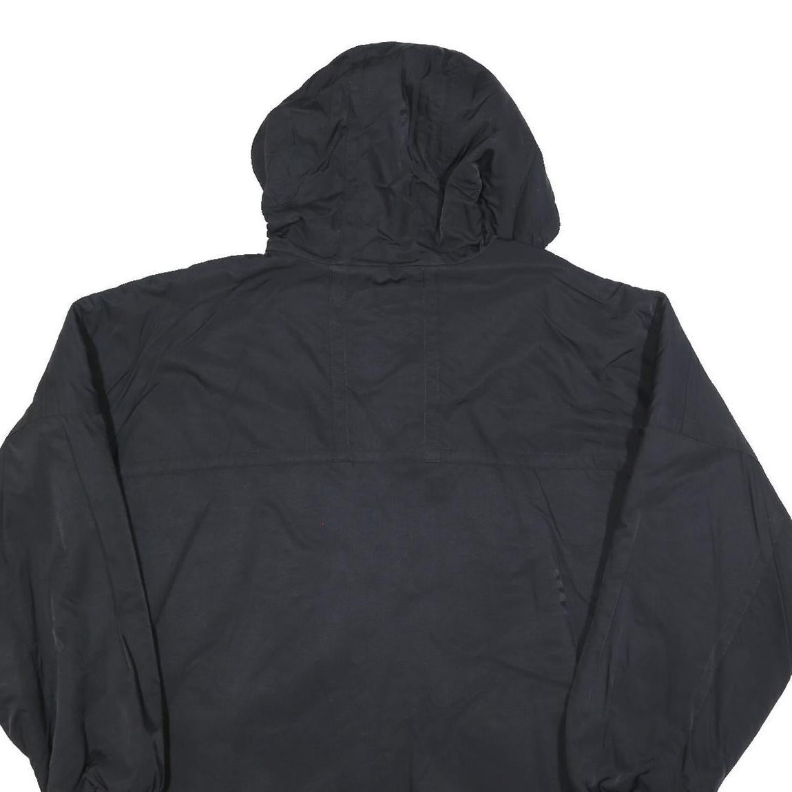 SUNSET Womens Black & Blue Reversible Hooded Jacket XL Polyester Blend Zip Plain