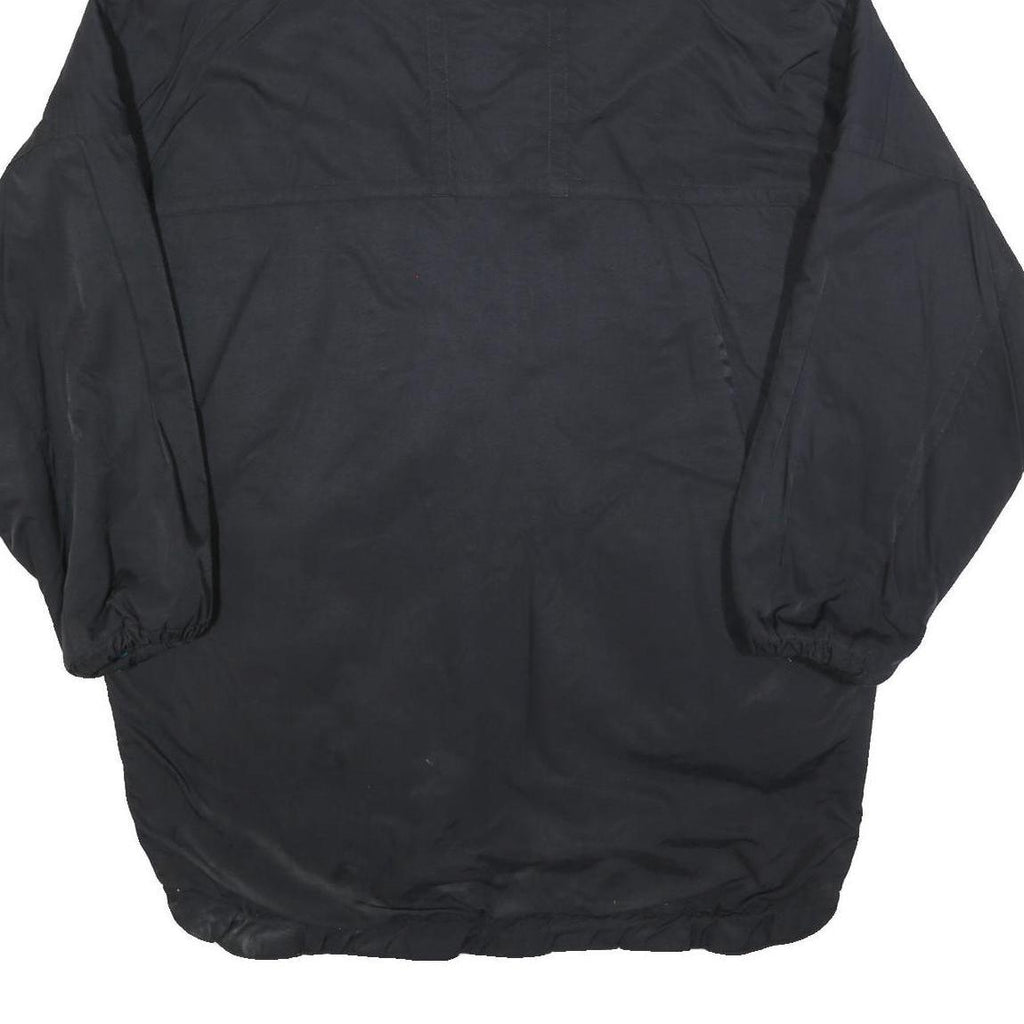 SUNSET Womens Black & Blue Reversible Hooded Jacket XL Polyester Blend Zip Plain