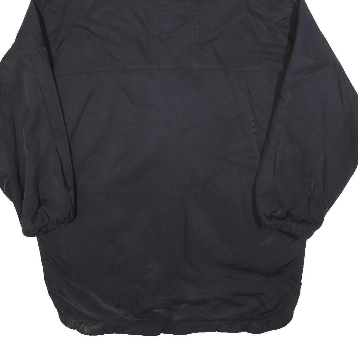 SUNSET Womens Black & Blue Reversible Hooded Jacket XL Polyester Blend Zip Plain