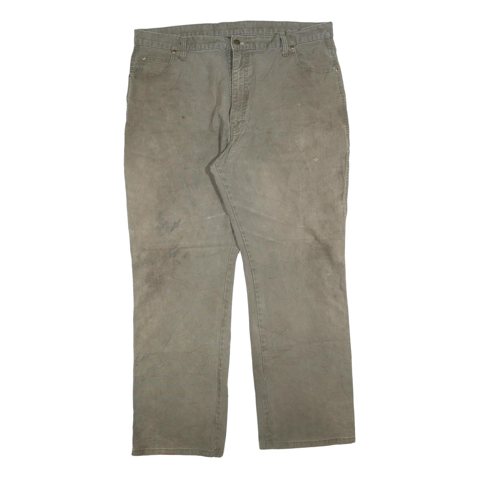 DICKIES Mens Cotton Blend Relaxed W40 L32 Utility Workwear Trousers Zip Closure