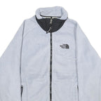 THE NORTH FACE Womens White & Black Fleece Jacket S Polyester Zip Outdoor Casual