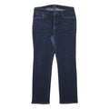 LAUREN RALPH LAUREN Womens Blue Regular Skinny Denim Raw W28 L25 Zip Closure