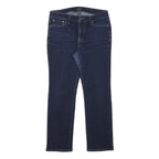 LAUREN RALPH LAUREN Womens Blue Regular Skinny Denim Raw W28 L25 Zip Closure