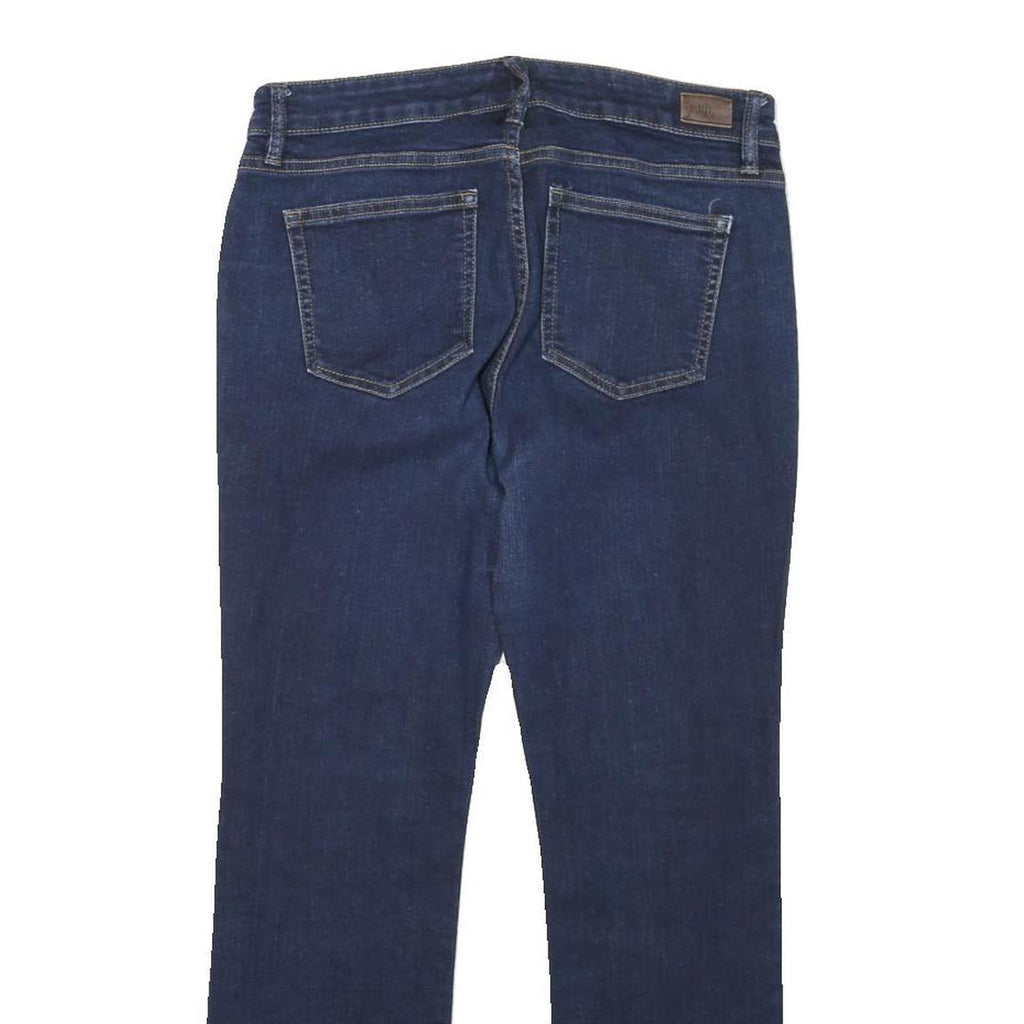 LAUREN RALPH LAUREN Womens Blue Regular Skinny Denim Raw W28 L25 Zip Closure