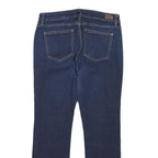 LAUREN RALPH LAUREN Womens Blue Regular Skinny Denim Raw W28 L25 Zip Closure