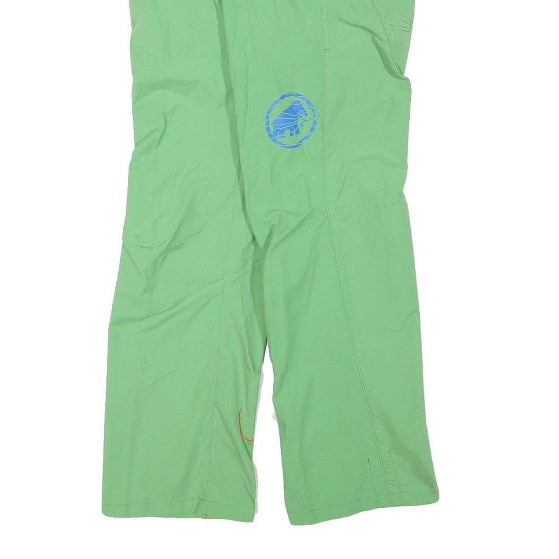 MAMMUT Womens Polyester Blend Green Regular Drawstring Trousers W27 L27 Outdoor