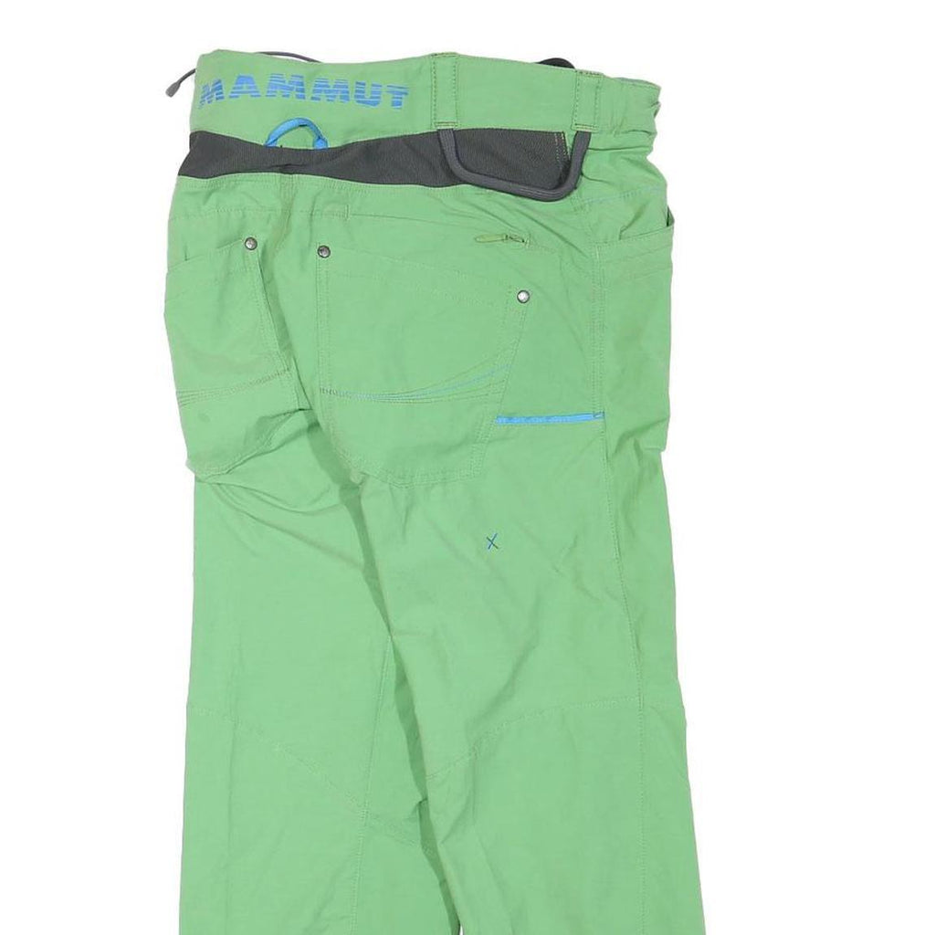MAMMUT Womens Polyester Blend Green Regular Drawstring Trousers W27 L27 Outdoor