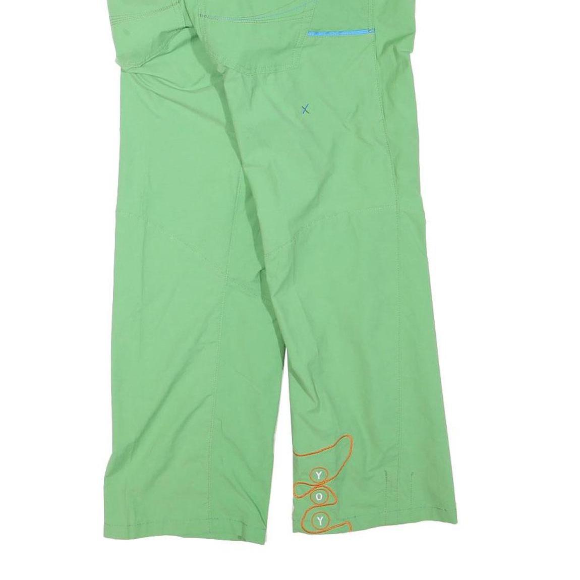 MAMMUT Womens Polyester Blend Green Regular Drawstring Trousers W27 L27 Outdoor