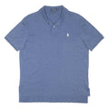 POLO RALPH LAUREN Mens Blue Short Sleeve Plain M Cotton Blend Polo Shirt