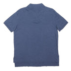 POLO RALPH LAUREN Mens Blue Short Sleeve Plain M Cotton Blend Polo Shirt