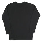 ADIDAS Womens Black Crew Neck S Sweatshirt Cotton Blend Logo Print