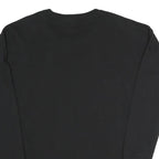 ADIDAS Womens Black Crew Neck S Sweatshirt Cotton Blend Logo Print