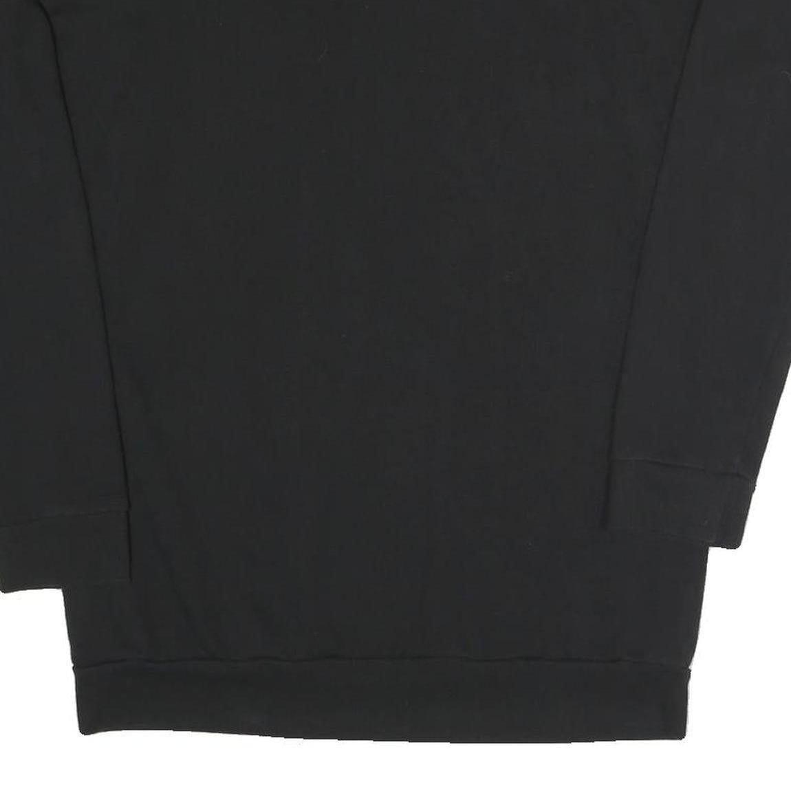 ADIDAS Womens Black Crew Neck S Sweatshirt Cotton Blend Logo Print