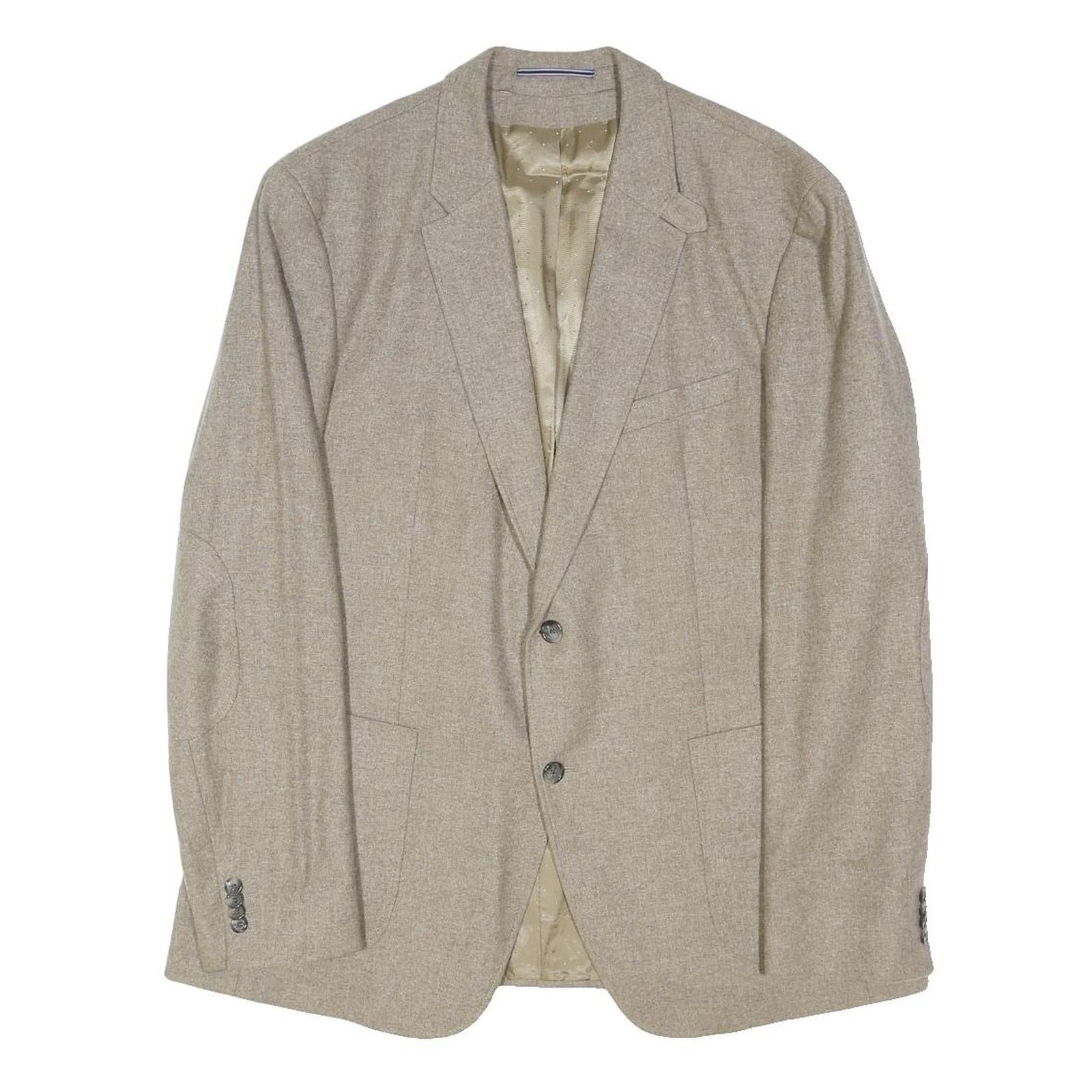 TOMMY HILFIGER Mens Beige Wool Blazer Jacket 3XL Button Closure Classic Fit
