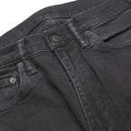 LEVI'S 519 Mens Slim Black Skinny Denim Dark W30 L29 Cotton Blend Zip Jeans