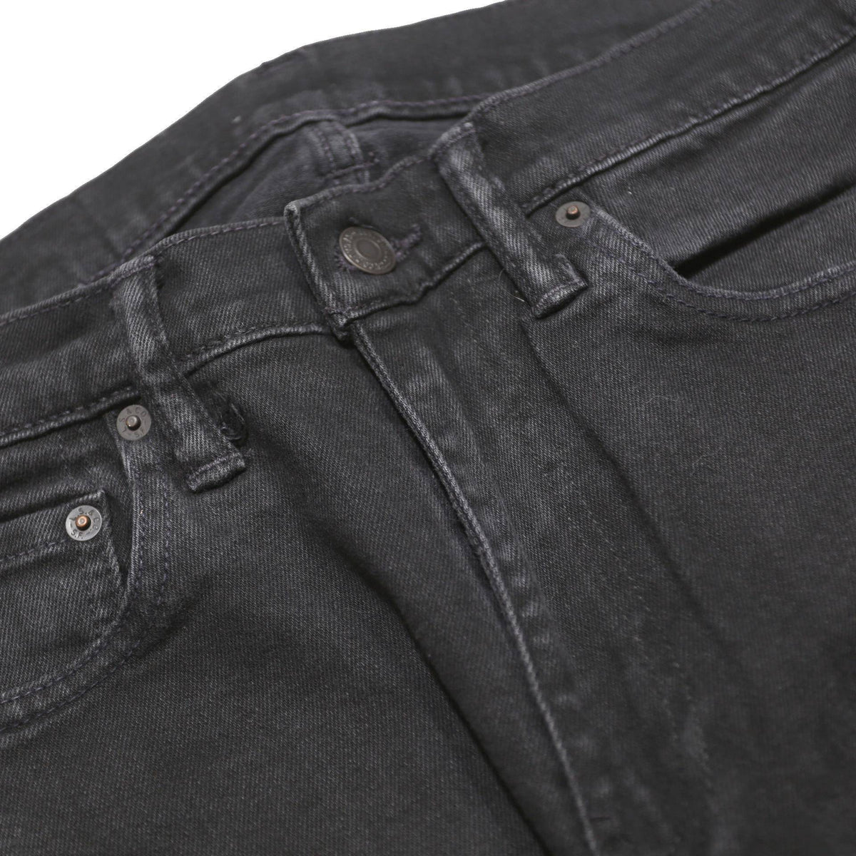 LEVI'S 519 Mens Slim Black Skinny Denim Dark W30 L29 Cotton Blend Zip Jeans