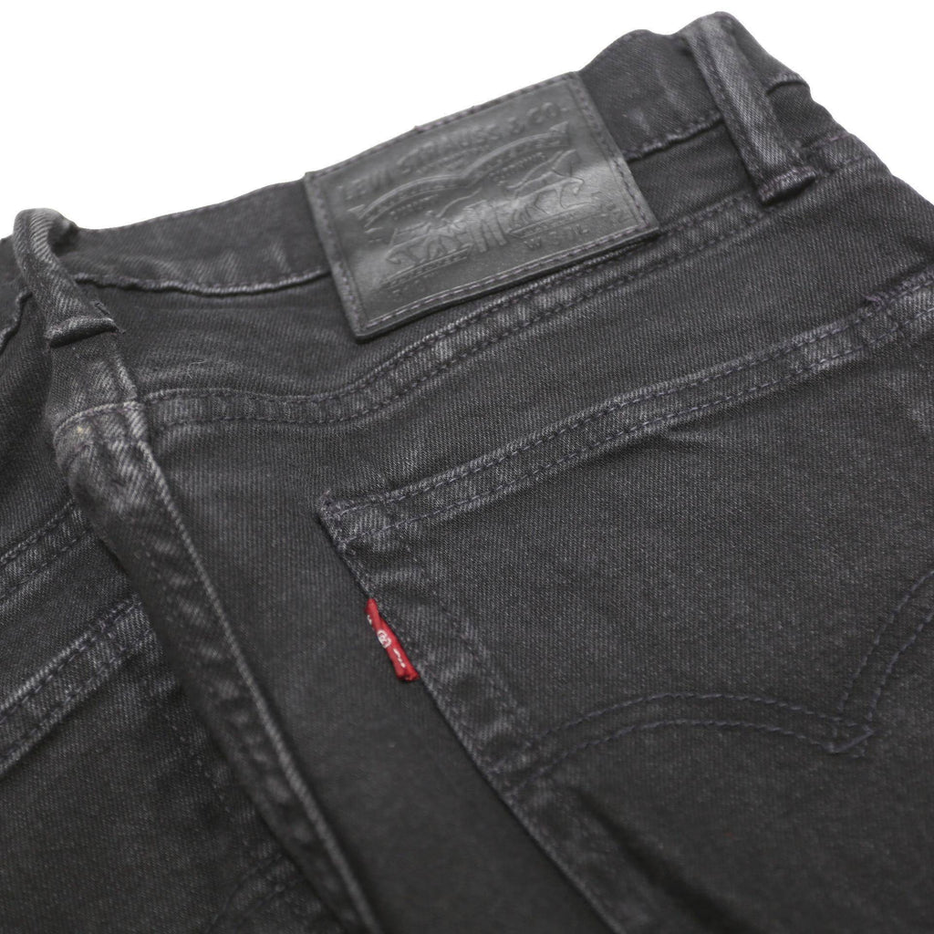 LEVI'S 519 Mens Slim Black Skinny Denim Dark W30 L29 Cotton Blend Zip Jeans